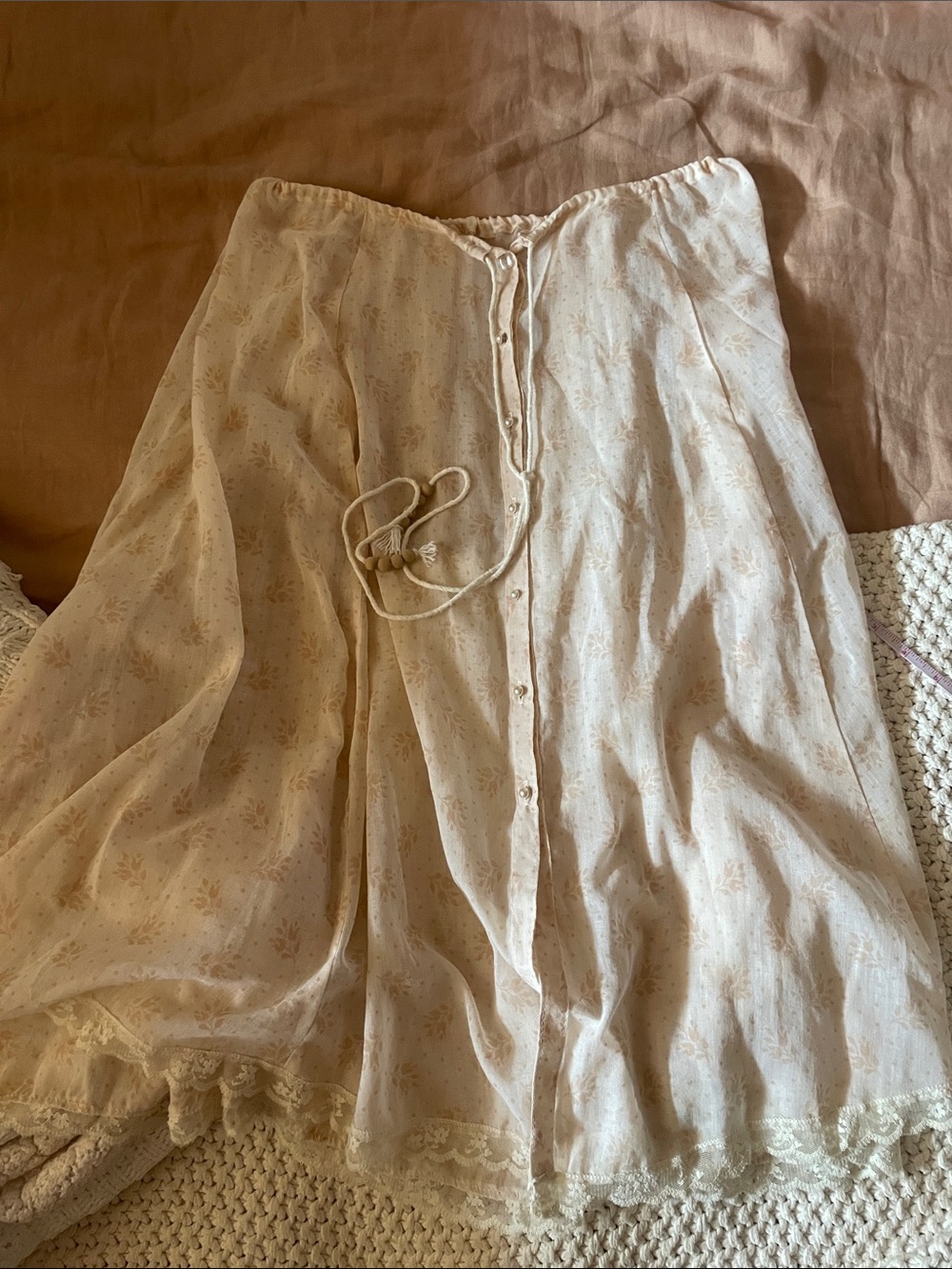 Handmade Vintage Layering Skirt OS